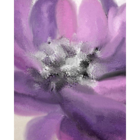 Blooming Purple 1 Black Modern Wood Framed Art Print by Allen, Kimberly