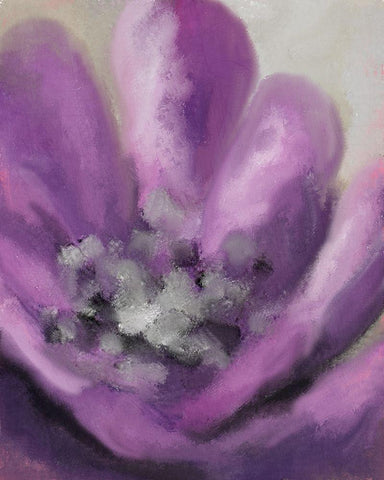 Blooming Purple 2 Black Ornate Wood Framed Art Print with Double Matting by Allen, Kimberly