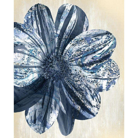 Indigo Marble Bloom 1 White Modern Wood Framed Art Print by Allen, Kimberly