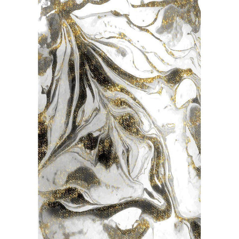 Rivers of Gold Black Modern Wood Framed Art Print with Double Matting by Kimberly, Allen
