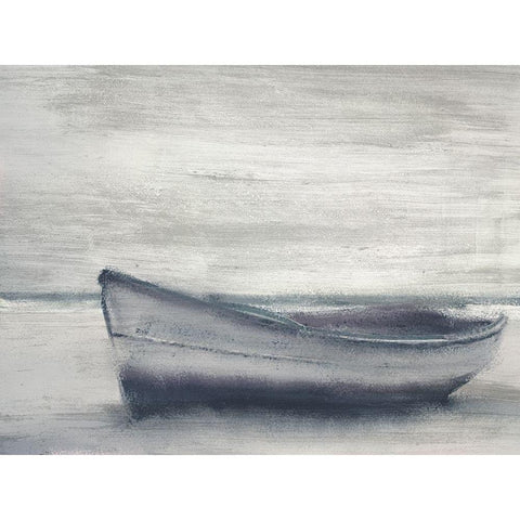Grey Skies White Modern Wood Framed Art Print by Kimberly, Allen