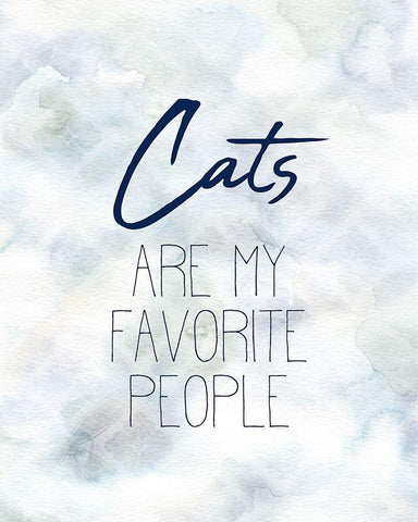 Cats are my Favorite Black Ornate Wood Framed Art Print with Double Matting by Kimberly, Allen