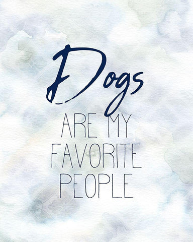 Dogs are my Favorite White Modern Wood Framed Art Print with Double Matting by Kimberly, Allen