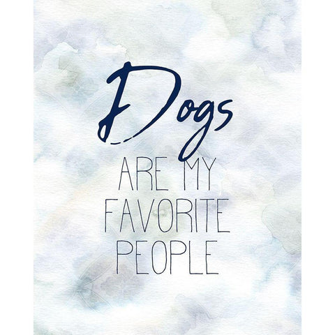 Dogs are my Favorite White Modern Wood Framed Art Print by Kimberly, Allen