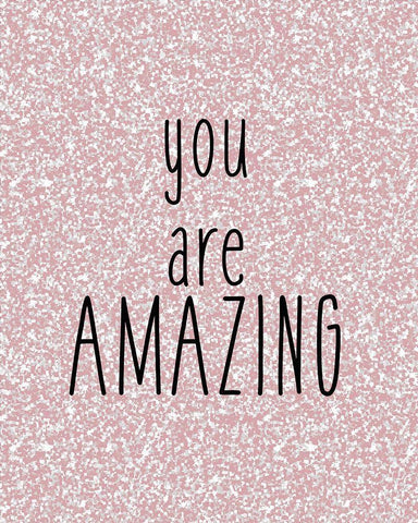 You are Amazing White Modern Wood Framed Art Print with Double Matting by Kimberly, Allen