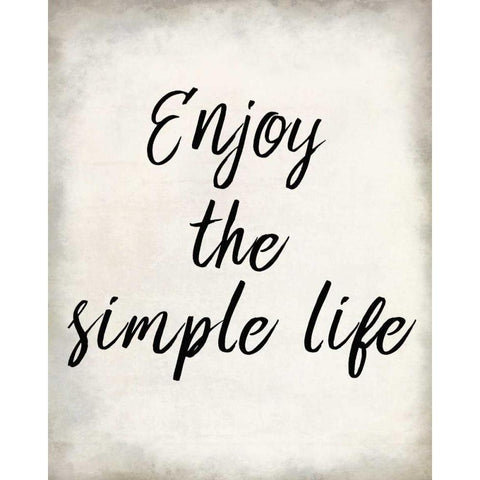 Enjoy the Simple Life Gold Ornate Wood Framed Art Print with Double Matting by Allen, Kimberly
