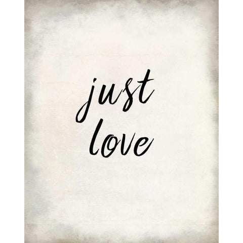 Just Love Black Modern Wood Framed Art Print by Allen, Kimberly