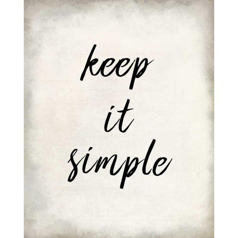 Keep it Simple Gold Ornate Wood Framed Art Print with Double Matting by Allen, Kimberly