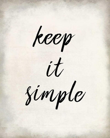 Keep it Simple White Modern Wood Framed Art Print with Double Matting by Allen, Kimberly