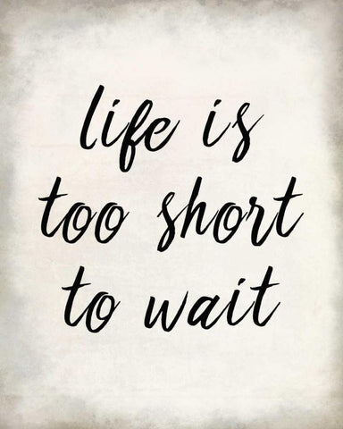 Life Is Short Black Ornate Wood Framed Art Print with Double Matting by Allen, Kimberly