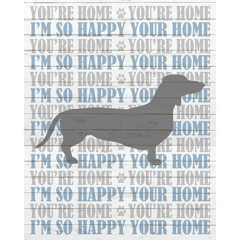 Youre Home v1 Black Modern Wood Framed Art Print with Double Matting by Kimberly, Allen