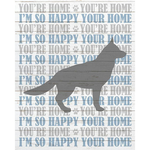 Youre Home v5 Black Modern Wood Framed Art Print with Double Matting by Kimberly, Allen
