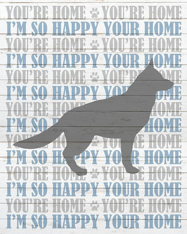 Youre Home v5 White Modern Wood Framed Art Print with Double Matting by Kimberly, Allen