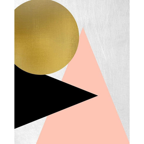 Triangle Circle 2 White Modern Wood Framed Art Print by Kimberly, Allen