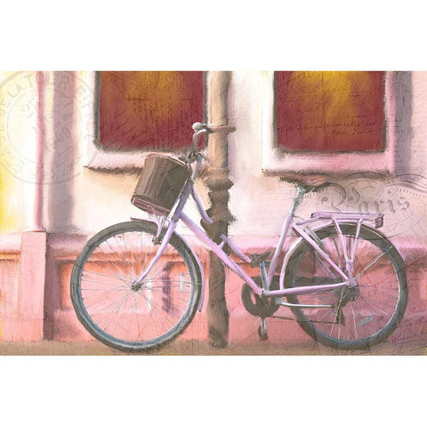 Pink Riding Black Modern Wood Framed Art Print with Double Matting by Kimberly, Allen