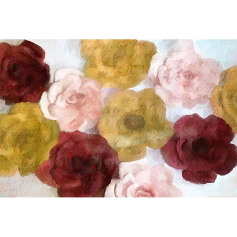 Burgandy Bloom White Modern Wood Framed Art Print by Kimberly, Allen