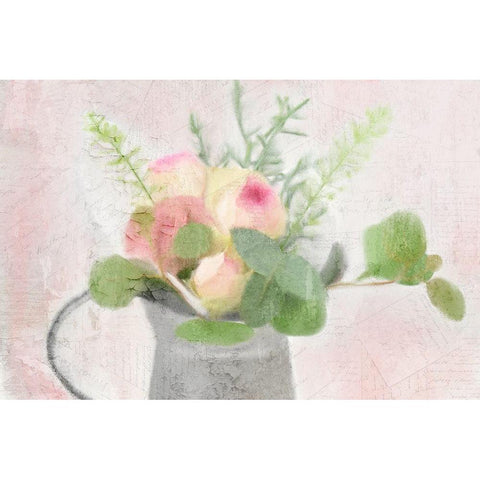 Summer Roses Black Modern Wood Framed Art Print by Kimberly, Allen