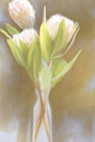 Spring Gold White Modern Wood Framed Art Print with Double Matting by Kimberly, Allen