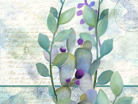 Watercolor Floral 7 White Modern Wood Framed Art Print with Double Matting by Kimberly, Allen