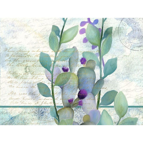 Watercolor Floral 7 Gold Ornate Wood Framed Art Print with Double Matting by Kimberly, Allen