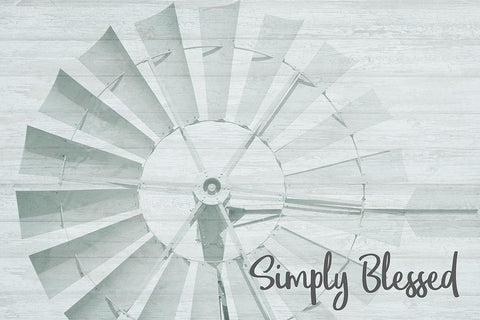 Simply Blessed 1 White Modern Wood Framed Art Print with Double Matting by Kimberly, Allen
