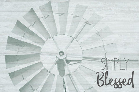 Simply Blessed 2 White Modern Wood Framed Art Print with Double Matting by Kimberly, Allen