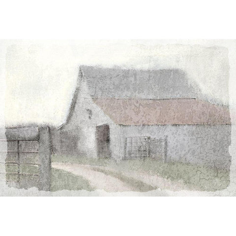 To the Barn Black Modern Wood Framed Art Print by Kimberly, Allen