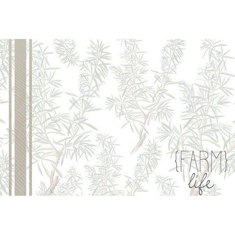 Farm Life B White Modern Wood Framed Art Print by Kimberly, Allen