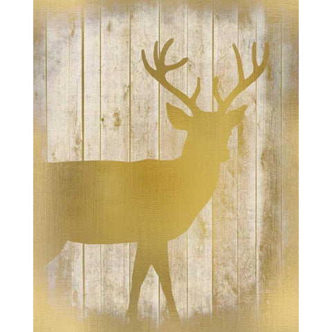 Golden Wildlife 3 Gold Ornate Wood Framed Art Print with Double Matting by Allen, Kimberly