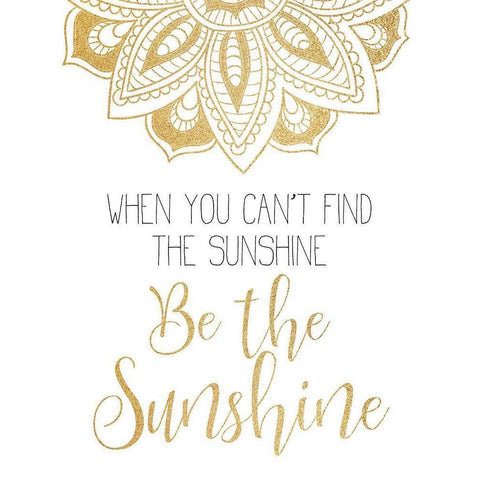 Be The Sunshine Black Modern Wood Framed Art Print with Double Matting by Kimberly, Allen