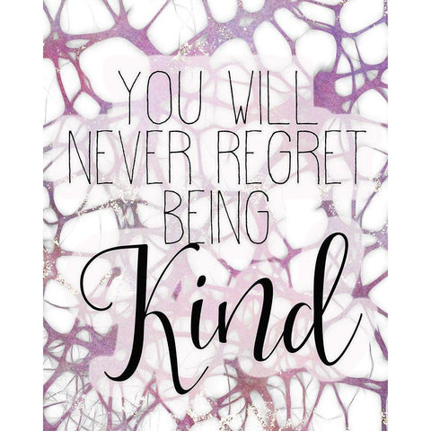 Be Kind 3 White Modern Wood Framed Art Print by Kimberly, Allen