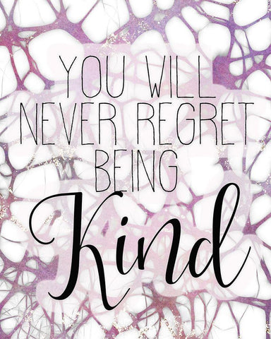 Be Kind 3 Black Ornate Wood Framed Art Print with Double Matting by Kimberly, Allen
