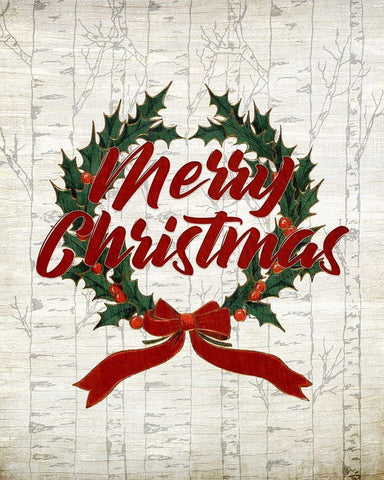 Happy Holidays 3 White Modern Wood Framed Art Print with Double Matting by Kimberly, Allen