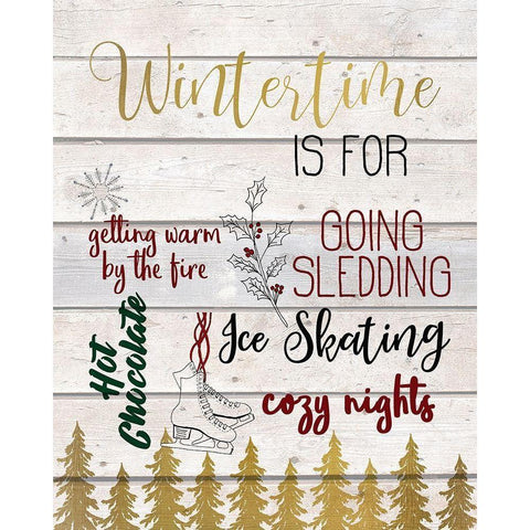 Seasons A Gold Ornate Wood Framed Art Print with Double Matting by Kimberly, Allen