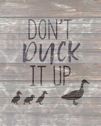 Dont Duck Black Ornate Wood Framed Art Print with Double Matting by Kimberly, Allen