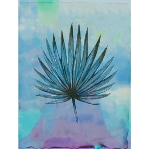 Palm Leaves 2 Black Modern Wood Framed Art Print with Double Matting by Allen, Kimberly