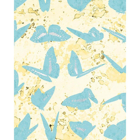 Butterflies in Motion 2 Gold Ornate Wood Framed Art Print with Double Matting by Kimberly, Allen