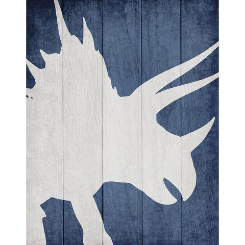 Dino 3 White Modern Wood Framed Art Print by Kimberly, Allen