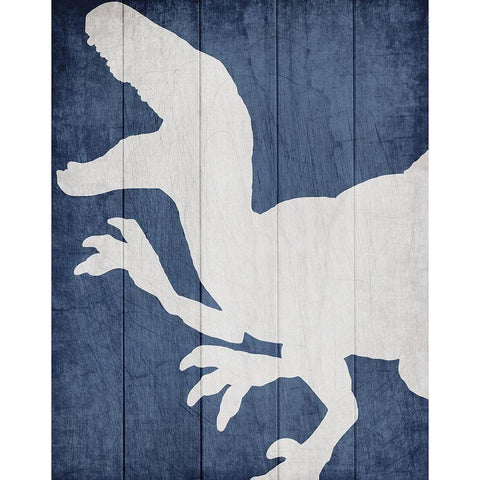 Dino 4 Black Modern Wood Framed Art Print with Double Matting by Kimberly, Allen