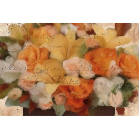 Carte Postale Fall Black Modern Wood Framed Art Print by Kimberly, Allen