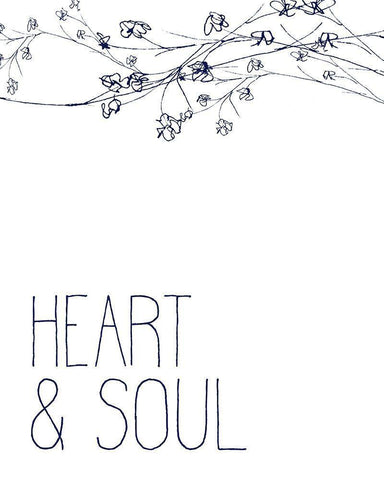 Heart and Soul White Modern Wood Framed Art Print with Double Matting by Kimberly, Allen