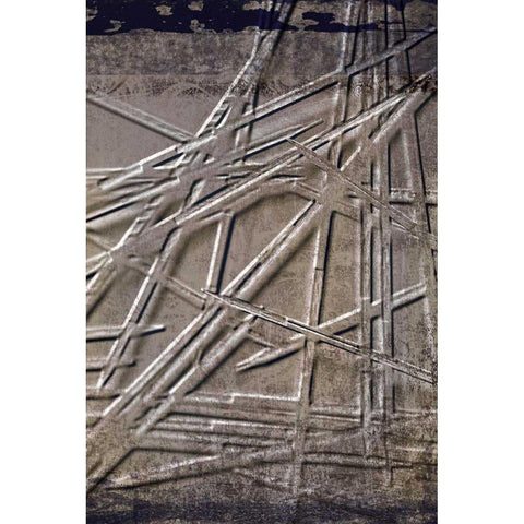 Wooden Sticks 1 Black Modern Wood Framed Art Print with Double Matting by Allen, Kimberly