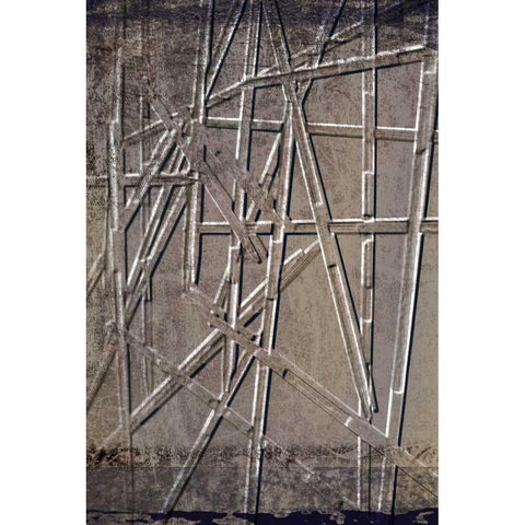Wooden Sticks 2 Black Modern Wood Framed Art Print by Allen, Kimberly