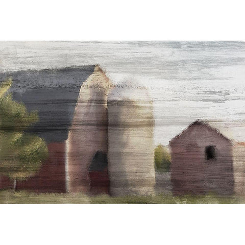 American Farm Black Modern Wood Framed Art Print by Kimberly, Allen