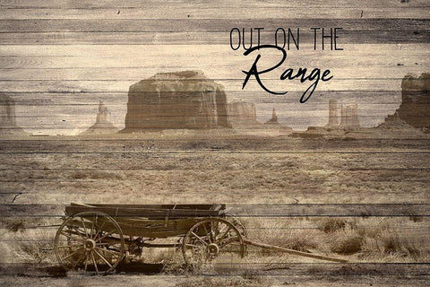 Out on the Range Black Ornate Wood Framed Art Print with Double Matting by Kimberly, Allen