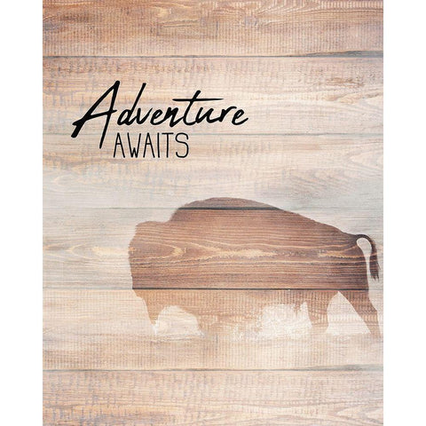 Adventure Awaits Gold Ornate Wood Framed Art Print with Double Matting by Kimberly, Allen