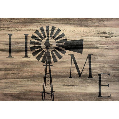 Windmill Home Gold Ornate Wood Framed Art Print with Double Matting by Kimberly, Allen