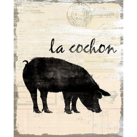 French Kitchen 3 Black Modern Wood Framed Art Print with Double Matting by Kimberly, Allen