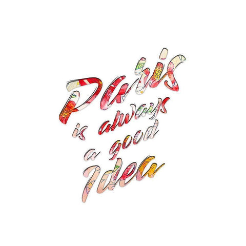 Eiffel Flowers 2 Gold Ornate Wood Framed Art Print with Double Matting by Kimberly, Allen