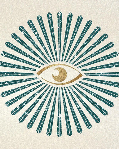 All Seeing White Modern Wood Framed Art Print with Double Matting by Kimberly, Allen